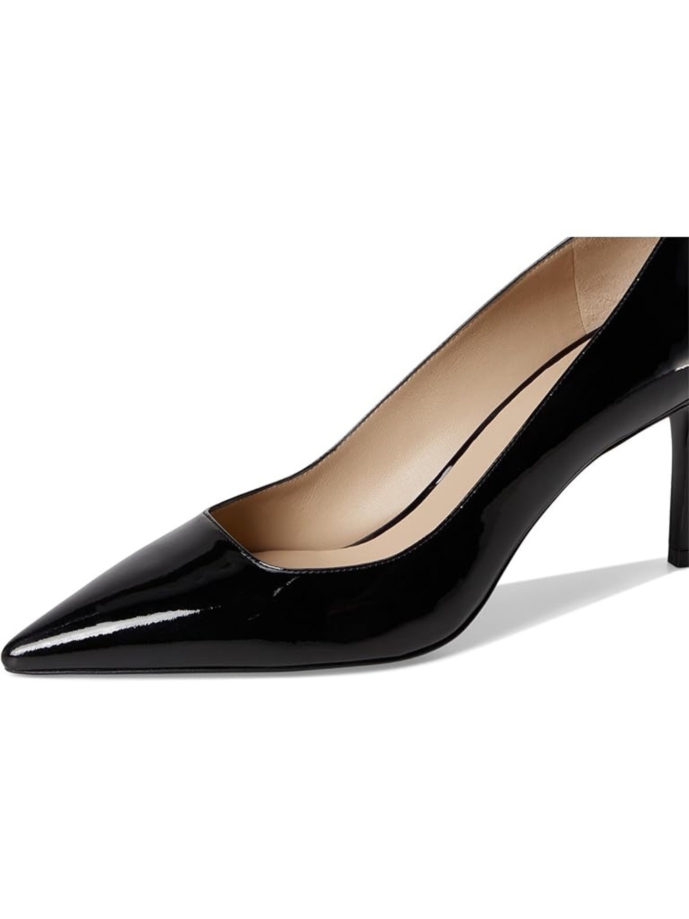 Magli Bruno Magli Black Patent Pointed-Toe Mid Heel Pump - Picture 2 of 10